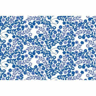 ornato-flowers-blu-white-white-easy-clean-Tovaglietta-Reciclabile