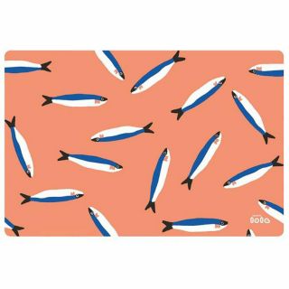 PescaArancione-Carino-Tovaglietta-Blauw-white-lola-Cullazione recitazione-facile